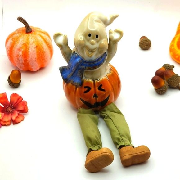 Halloween ceramic ghost shelf sitter - Picture 1 of 6